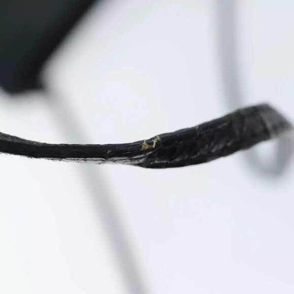 BALENCIAGA Navy Pochette Shoulder Bag Leather Black - Picture 7 of 15